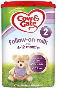 Cow & Gate 2 Follow-On Milk From 6-12 Months, Pack of 6 x 800g £43.08 with voucher @ Amazon