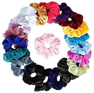 20 velvet hair scrunchies £4.99 (Prime) / £9.48 (non Prime) Sold by SyoleeTech and Fulfilled by Amazon.