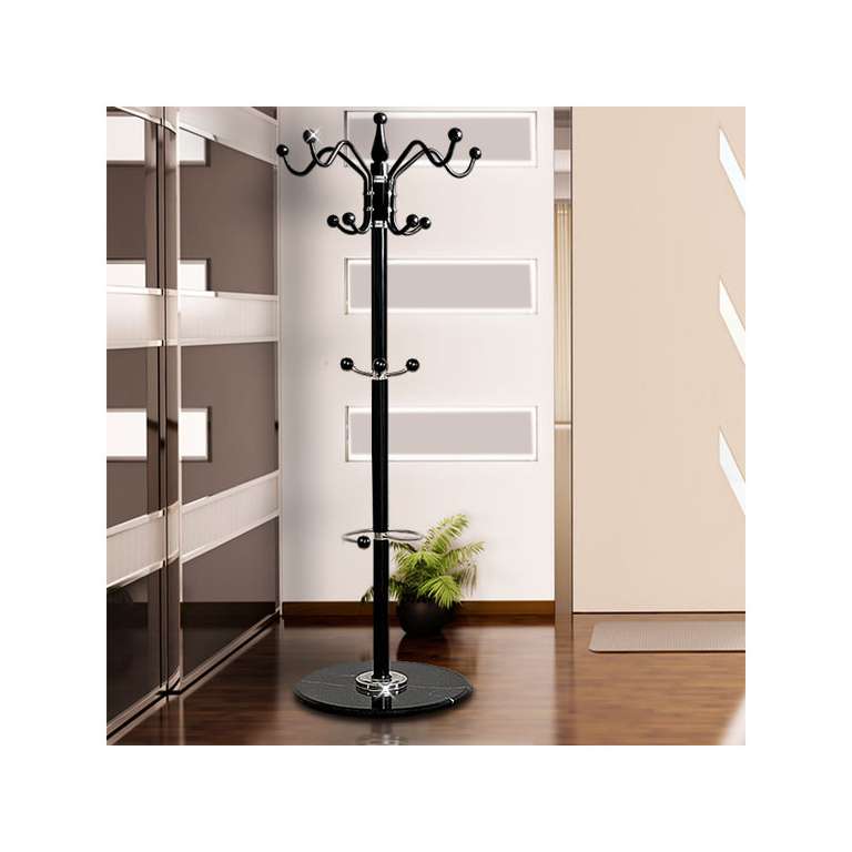 Beautiful Coat Stand Metal Clothes Rack Hooks for Umbrella Hat Storage - £19.95 Delivered @ Manomano