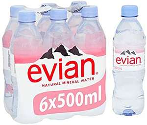 Evian mineral water 6 x 500ml £1 @ Amazon Pantry (£15 min spend.£3.99 delivery or free with 4 eligible items)