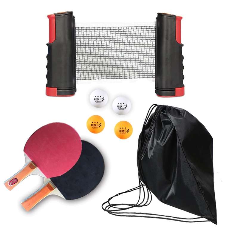 Table tennis set with two paddles, four balls and a retractable net for £19.88 delivered @ AliExpress / Jeebel Camp Official Store
