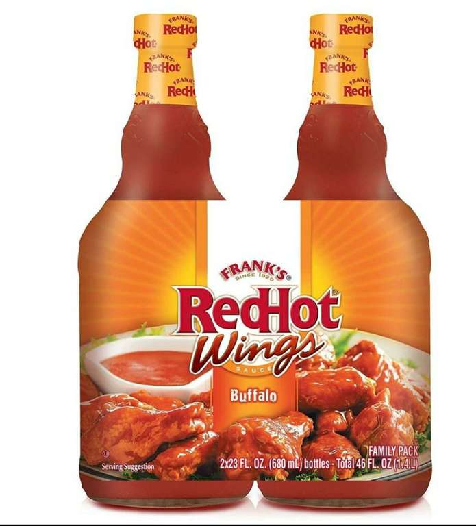 Family size. Frank's red hot buffalo wings sauce (2 X 680ml) £3.99 instore @ Costco