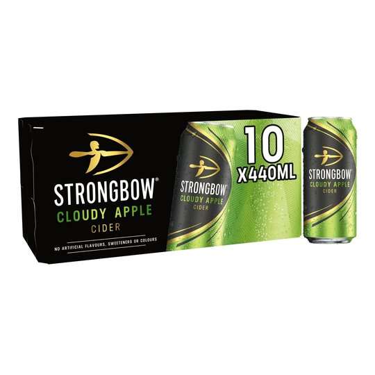 Strongbow Cloudy Apple Cider 10 X 440ml for £6 @ Tesco