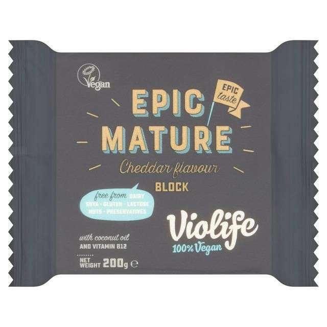 Violife Epic Mature Cheddar Flavour Block 200g £2 at Sainsbury's Cromwell Road