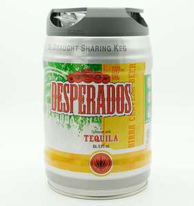 Desperados Tequila Lager 5L sharing keg & two flavoured cider kegs £6.99 each from JobLot Sheffield S5