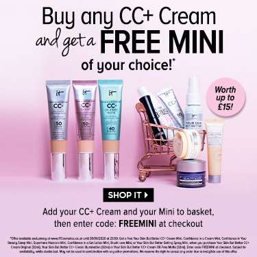 Buy Any CC+ Cream 32ml for £32 and get a free mini + 2 samples via itcosmetics