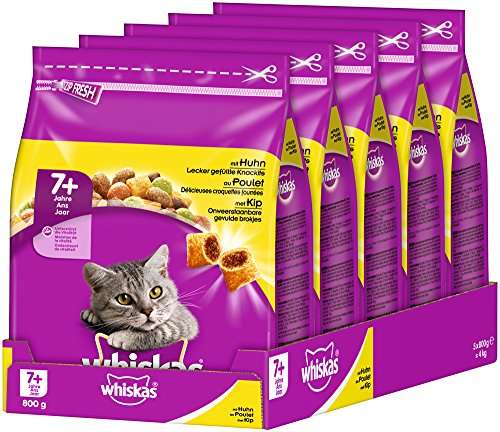 whiskas Cat Food Dry Adult Cat Food 5x 800grams £9.95 Amazon Prime / £14.44 Non Prime
