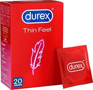 Durex Thin Feel Condoms, Pack of 20 - £7.79 Prime (£7.40 Subscribe & Save) / +£4.49 non Prime @ Amazon