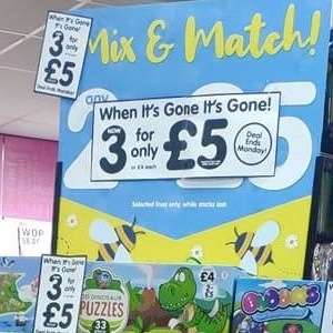 3 for £5 Mega Deals - Mix & Match Online & All Stores Nationwide for 3 days @ The Works