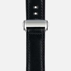 Christopher Ward Black & Also Brown Deployant Clasp 18mm Leather Watch Strap £24.75