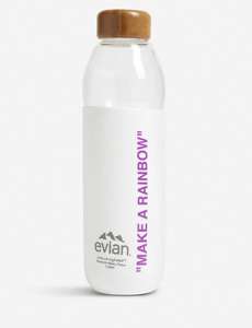 EVIAN X VIRGIL ABLOH evian® x Virgil Abloh x Soma glass water bottle 500ml £10 Free click and collect @ Selfridges