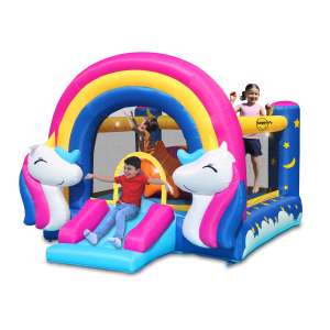 Happy Hop Unicorn Bouncy Castle with Slide and Interactive Hit Me Game (3+ Years) £579.99 at Costco