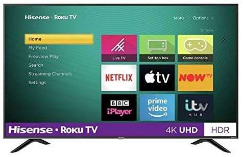 Hisense Roku TV R50B7120UK 50" 4K Ultra HD HDR TV, £299 at Argos (Free collection)