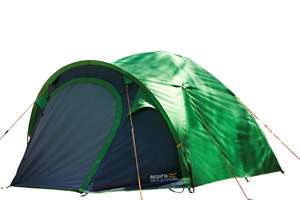 Regatta Kivu 3 Man Dome Tent V2 Extreme Green/Seal Grey - 3000HH Fast Pitch - £53.03 + £3.95 del at Wow Camping