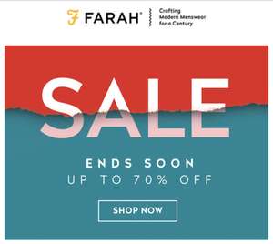 Up to 70% off sale at Farah (£2.95 shipping or free on orders over £50)