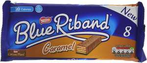 Blue Riband Milk Chocolate Caramel Wafer Biscuit Bar, 8x20g £1 (+ £4.49 non prime) at Amazon