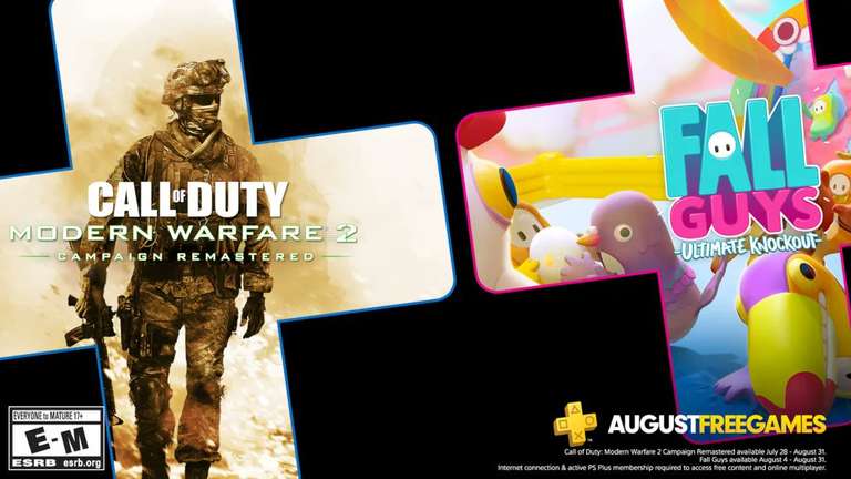PS Plus games for August : Fall Guys: Ultimate Knockout and COD: Modern Warfare 2 Campaign Remastered
