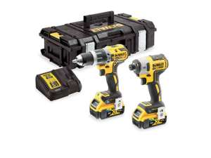 Dewalt DCK2500P2B 18v Brushless Tool Connect Twin Pack With 2x 5.0ah Li-ion Bluetooth Batteries £298.80 at Anglia Tool Centre