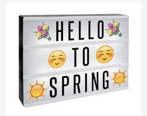 A4 Lightbox with 205 Letters & Emoji | Pukkr £5.99 + £2.95 del @ Roov