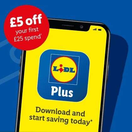 Lidl Plus App - £5 off £25 spend