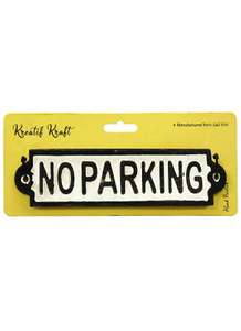 Rolson NO PARKING Cast Iron Sign, Black/White - £5.59 (Prime) / £10.08 (non Prime) at Amazon