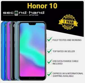 Huawei Honor 10 DUAL SIM 128GB Unlocked Smartphone Refurbished Very Good Condition - £159.95 / Good £149.95 @ Limetropic / Ebay