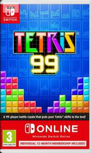 Tetris 99 + Switch Online 12 months £17.97 (+£2.99 non-prime) @ Amazon