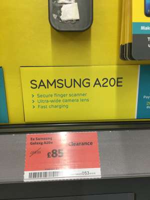Samsung a20e on EE £85 at Sainsbury’s (Irvine)