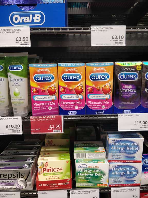 Variety of Durex condoms 75% off in-store at M&S