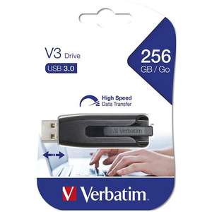 Verbatim 256GB Store 'n' Go V3 USB 3.0 Flash Drive - 120MB/s, £18.99 sold and delivered by MyMemory