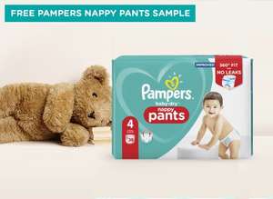 Free Sample Pampers Nappy Pants size 4 @ Pampers Shop