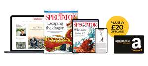 Subscribe to The Spectator, £12 for 12 issues, £20 Amazon voucher included
