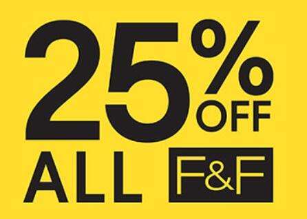 25% off all clothing and footwear (No Exclusions) 24th-27th September @ Tesco