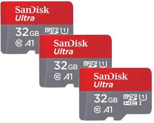 SanDisk 32GB Ultra Micro SDHC Memory Card 98MB s Class 10 for Android (64GB 3er Pack for £21.69) - THREE PACK - £14.69 delivered @ Picstop