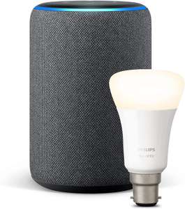 Amazon echo plus 2nd Gen and Philips hue white bulb B22 or E27 £59.99 Amazon
