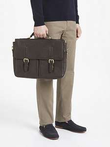 John Lewis & Partners Salzburg Leather Mini Briefcase, Brown £67.50 at John Lewis & Partners