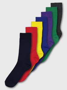Multicoloured Bright Stay Fresh Socks 7 Pack - 6-8.5 - £4 + free Click and Collect @ Argos