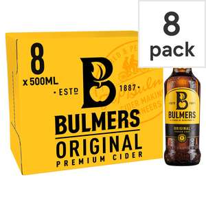 Bulmers Original Apple Cider 8X500ml Bottle for £6 @ Tesco