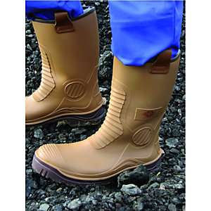 Dickies Safety Wellington Boot - Tan Size 9 - £1 / 90p with trade discount at Wickes click & collect