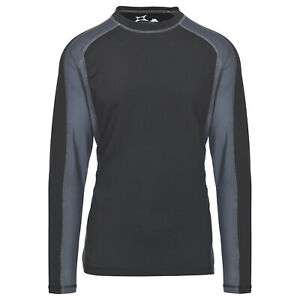 Trespass Explore mens long-sleeve quick-dry thermal workout base layer in black/grey for £16.14 delivered using code @ eBay / Trespass