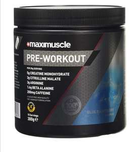 Maximuscle Pre-Workout Blue Raspberry Flavour, 300 g £15.99 @ Amazon Prime