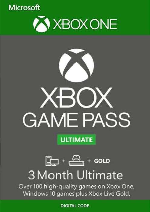3 Month Xbox Game Pass Ultimate Xbox One / PC £18.49 @ CDKeys