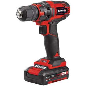 Einhell Cordless Drill with 1x1.5Ah Battery, Charger and FREE 2.5Ah battery - £51.59 @ Machine Mart