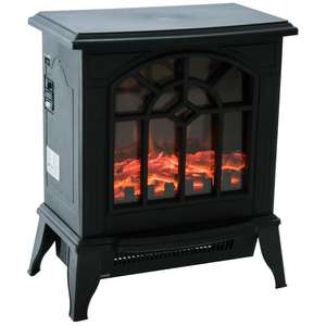 HOMCOM 900W/1800W Freestanding Electric Fire Indoor Heater Stove £52.01 @ Fruugo