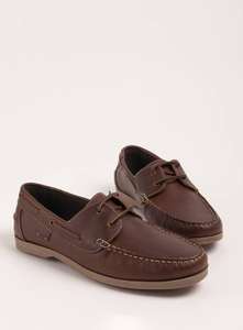 Sole Comfort Brown Leather Boat Shoes £6.75 free click and collect at Argos