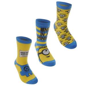 Minions Despicable Me Socks £1 a pair + £4.99 C&C/Delivery at House of Fraser