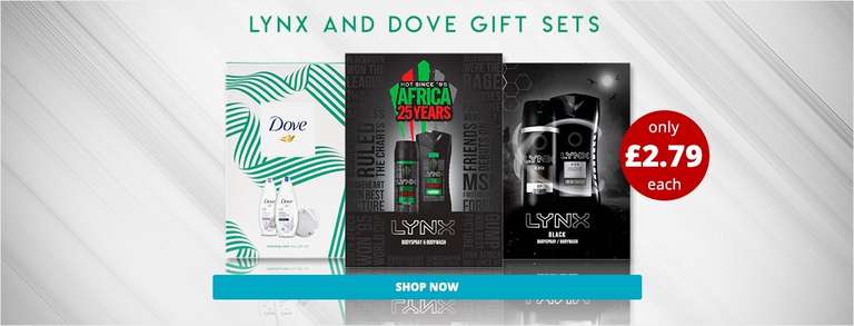 Lynx and dove Christmas gift sets £2.79 instore @ Savers stourbridge