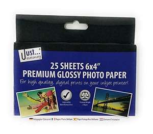 6x4 inch A6 Photo Paper (Pack of 25) £1.75 delivered with prime (+£4.49 non prime) @ Amazon
