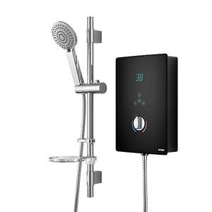 Wickes Hydro LED Lit Touch Control Electric Shower Kit - Black/Chrome 8.5kW £50 free click and collect at Wickes
