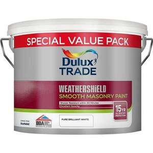 7.5L Dulux Trade Weathershield Smooth Masonry Paint (White/Magnolia) - £26.39 @ Dulux Shop